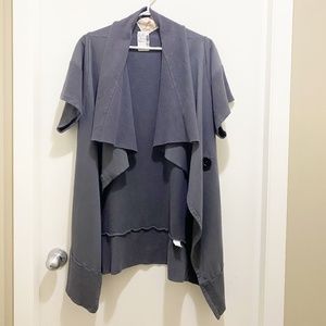 NWT Baftbird Unique Convertible 100% Cotton Shrug Grey Blue S/M